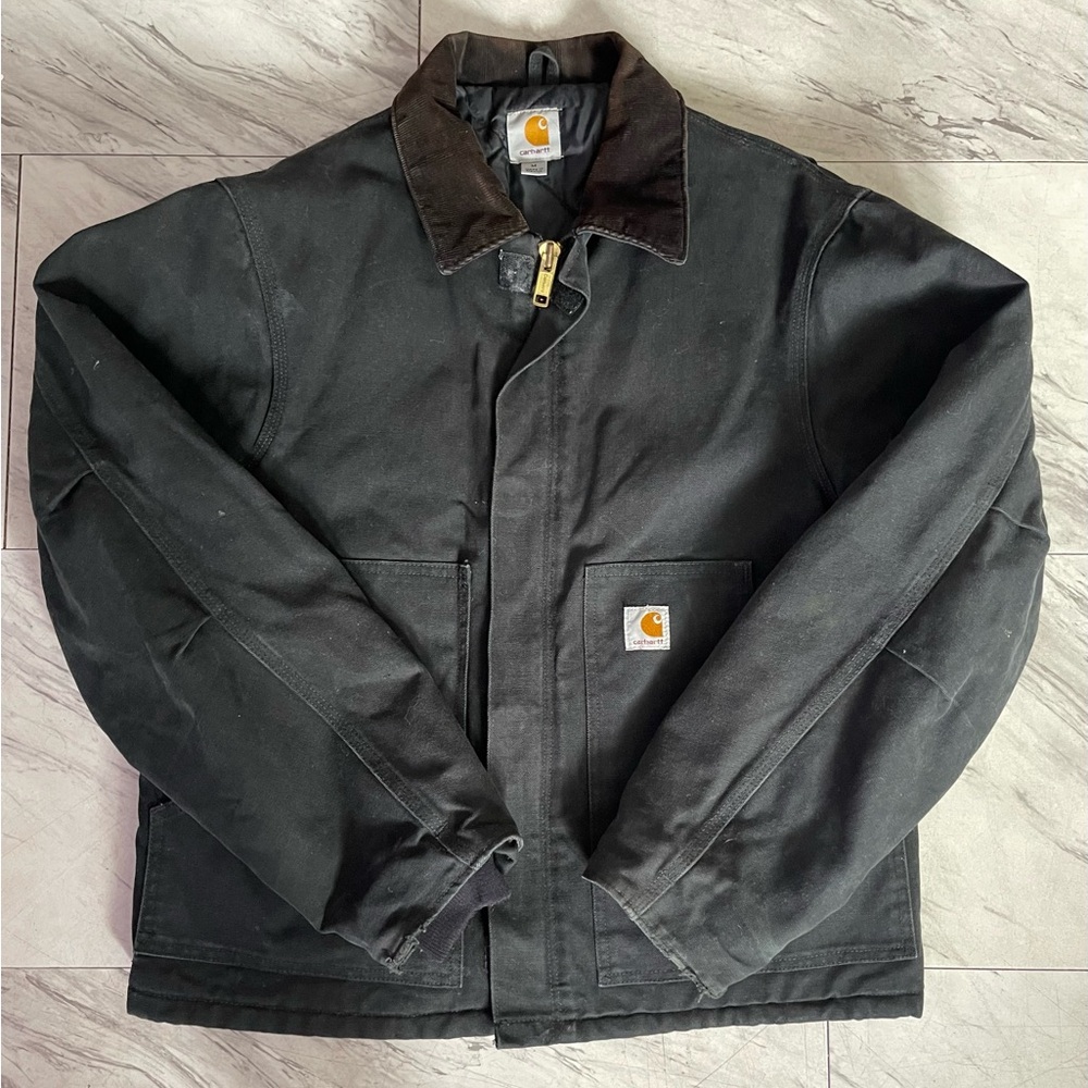 Carhartt Arctic Work Jacket Men’s M Black/Brown Collard